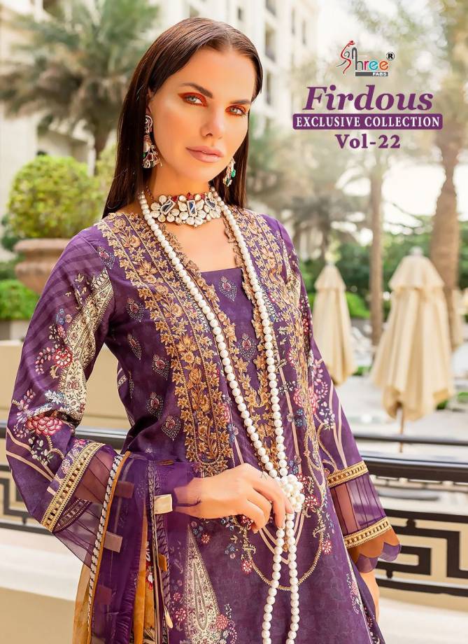 Firdous Exclusive Collection 22 Casual Wear Wholesale Cotton Pakistani Salwar Suits